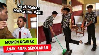 Lengah Dikit Sapi Makan Martabak..!! Inilah Deretan Momen Kocak Para Siswa Di Sekolah - Part 7