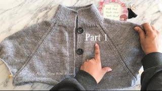 Gents Cardigan (42-44) Knitting Design Part 1|| Men's Cardigan Tutorial || Sweater Design For Gents