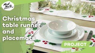 How to make a placemat and table runner for Christmas