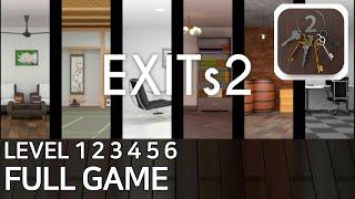 Room Escape Game EXITs2 Full Game Level 1 2 3 4 5 6 Walkthrough (EXITs)