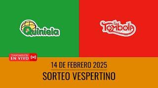 Sorteo Vespertino de Quiniela y Tómbola - 14/02/2025 / Emisión en directo de Loteria Uruguaya