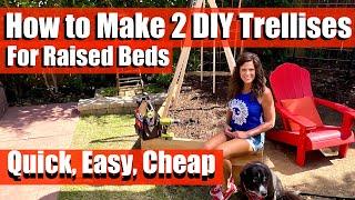 How to Make 2 DIY Quick, Easy, Inexpensive Trellises for Raised Beds / Raised Bed Garden #8