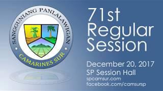 71st Regular Session December 20, 2017
