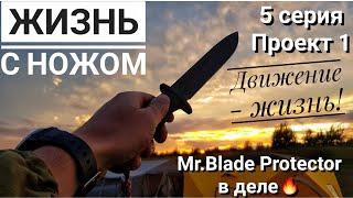 ЖИЗНЬ С НОЖОМ. 5 СЕРИЯ. Проект 1. Mr. Blade Protector. Обзор ножа / Новые идеи. Туризм продолжается!