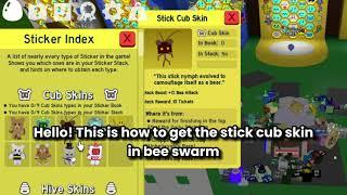 How to get the Stick Bug Cub buddy in Bee Swarm Simulator! (Roblox Tutorial)