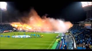 Zenit fans unleash 'Wall Of Fire'