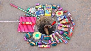 20 Fireworks Testing Inside A Big Hole Testing | Different Types Of Fireworks Testing | Patakhe