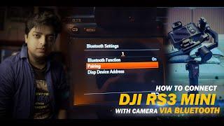 How to connect DJI RS3 mini with camera via Bluetooth [ In Bengali ]