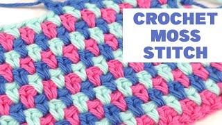 Crochet Moss Stitch (Easy + Beginner Friendly!)