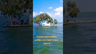 Floating mosque in the middle of Haor. Please like #allah #amin #reels #shots #tiktok #mosjid