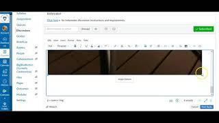 How to insert a photo image in Canvas discussion board