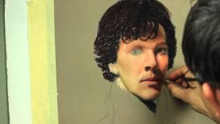 Hand Painting Pastel Sherlock TV Show Video (Time Lapse) | De la David