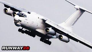 Whistling Aviacon Zitotrans Landing Ilyushin IL-76TD at Eindhoven Airport