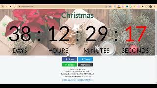 Create a countdown timer to share and/or display with others quickly and easily.