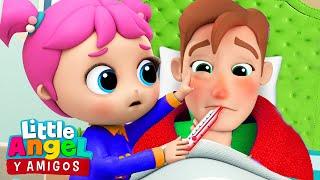 Papá También Se Enferma | Canciones Infantiles | Little Angel Y Amigos