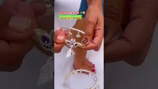New designer beautiful silver Kada Payal with 65% discount on instant order #ytshorts #jewellery