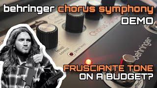  Is the Behringer Chorus Symphony the ULTIMATE Boss CE-1 Clone? | John Frusciante Tone Test