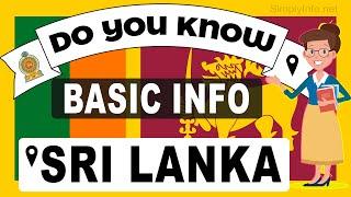 Do You Know Sri Lanka Basic Information | World Countries Information #164 - GK & Quizzes