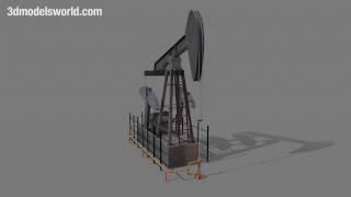 Oil Pump Jack 3D Model - Realtime