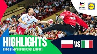 Poland vs Italy | HIGHLIGHTS | Round 1 | Men's EHF EURO 2024 Qualifiers