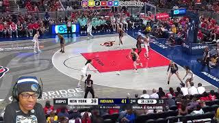 CutOffNate Reacts To New York Liberty vs. Indiana Fever | FULL GAME HIGHLIGHTS | June 14, 2025