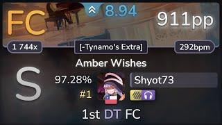 8.9⭐ Shyot73 | Ice - Amber Wishes [-Tynamo's Extra] +HDNC 97.28% FC #1 | 911pp - osu!