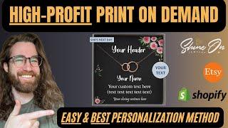 Sell Personalized Print on Demand Products With ShineOn (Part 7)  Etsy & Shopify