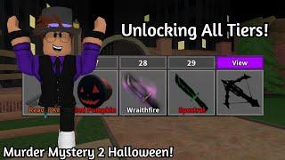 Unlocking *ALL TIERS* of the Murder Mystery 2 Halloween Battlepass! (MAIN EVENT)