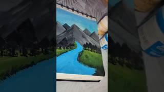 Mountain Scenery #scenary #himalayas #mountains #everest #acrylicpainting #beginners #painting #love
