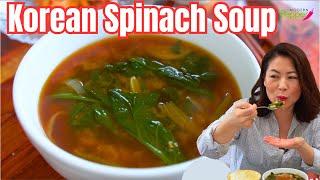 This soup is DELICIOUS, LIGHT & FILLING - CHEAP HEALTHY Eats 맛있고 깔끔한 시금치된장국