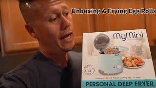 My Mini Personal DEEP FRYER Unboxing & Frying Egg Rolls