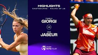 Camila Giorgi vs. Ons Jabeur | 2023 Eastbourne Round of 16 | WTA Match Highlights