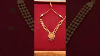 22 k gold temple coker necklace design #shortvideo #viralshort