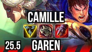 CAMILLE vs GAREN (TOP) | 10/2/7, Dominating | EUW Diamond | 25.5