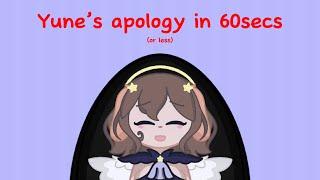 [TW: Mentions of Ab^se] YUNE’s apology in 60 seconds (or less)