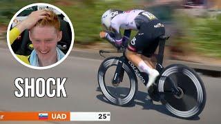 Riders in Disbelief during Tadej Pogacar Time Trial | Criterium du Dauphiné 2025 Stage 4