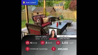 Check out my new listing Address: 3 KARALEE Cambridge, Ontario N3C4H2