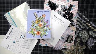 Diamond Press Floral Sprigs Stamps and Dies Review Tutorial! So Gorgeous, Detailed & Easy to Use!