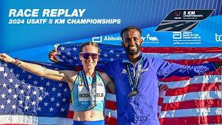 2024 USATF 5 km Championships | Race Replay