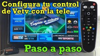 Como configurar el control de Sky o Vetv con la televisión.