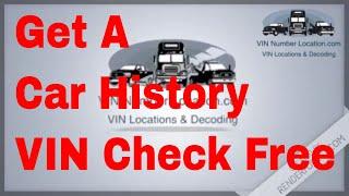Car History VIN  What is a car history vin report