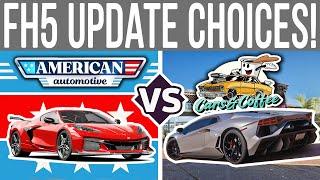 Forza Horizon 5 UPDATE 48 ALL CAR REWARDS REVEALED! American Automotive vs Cars & Coffee!