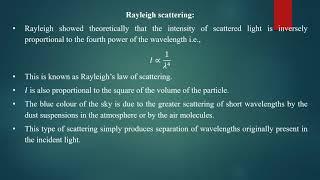 Scattering of light| Coherent and Incoherent scattering Class IV B.Sc. III