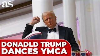 DONALD TRUMP dances to YMCA at inaugural ball