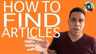 How to Find Free Academic Articles Online | Spotting Scholarly Sources