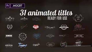 32  Vintage Romantic Wedding Titles Pack  For Adobe Premiere Pro 2020