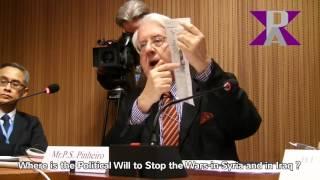 Stop Syria and Iraq War, Paulo Sergio Pinheiro at the U.N. Geneva Side Event