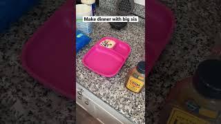 Dinner with sister ! #kids #cooking #dinner #easydinner #kidfood #shorts #easy #meals #foryou #mom
