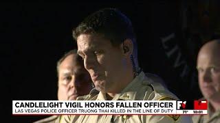 Candlelight vigil honors Las Vegas Officer Truong Thai