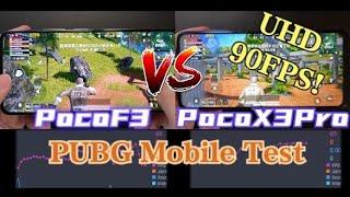 Poco F3(Xiaomi 11X) vs X3 Pro PUBG Mobile UHD + 90FPS Gaming Test Comparison | Snapdragon 860 vs 870